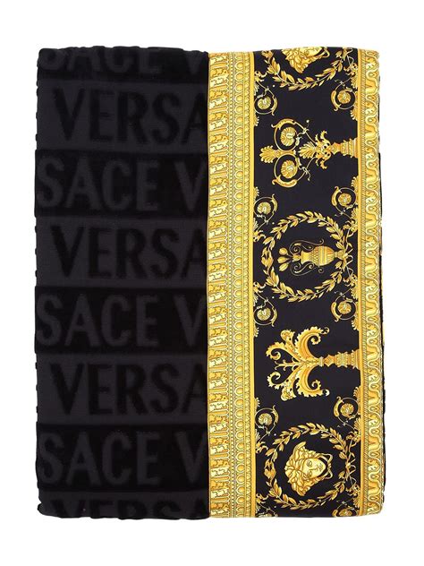 versace black beach towel|Versace barocco beach towel.